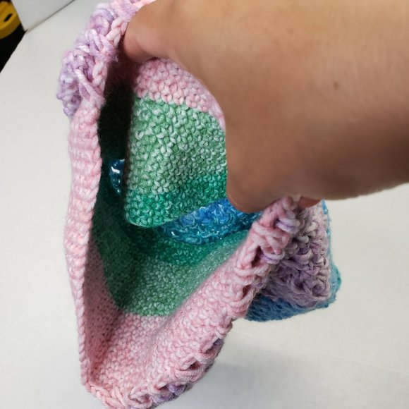 Unisex Crochet Unique Handmade Multicolor Hoodie with Mask | Facemask| - Picture 12 of 12